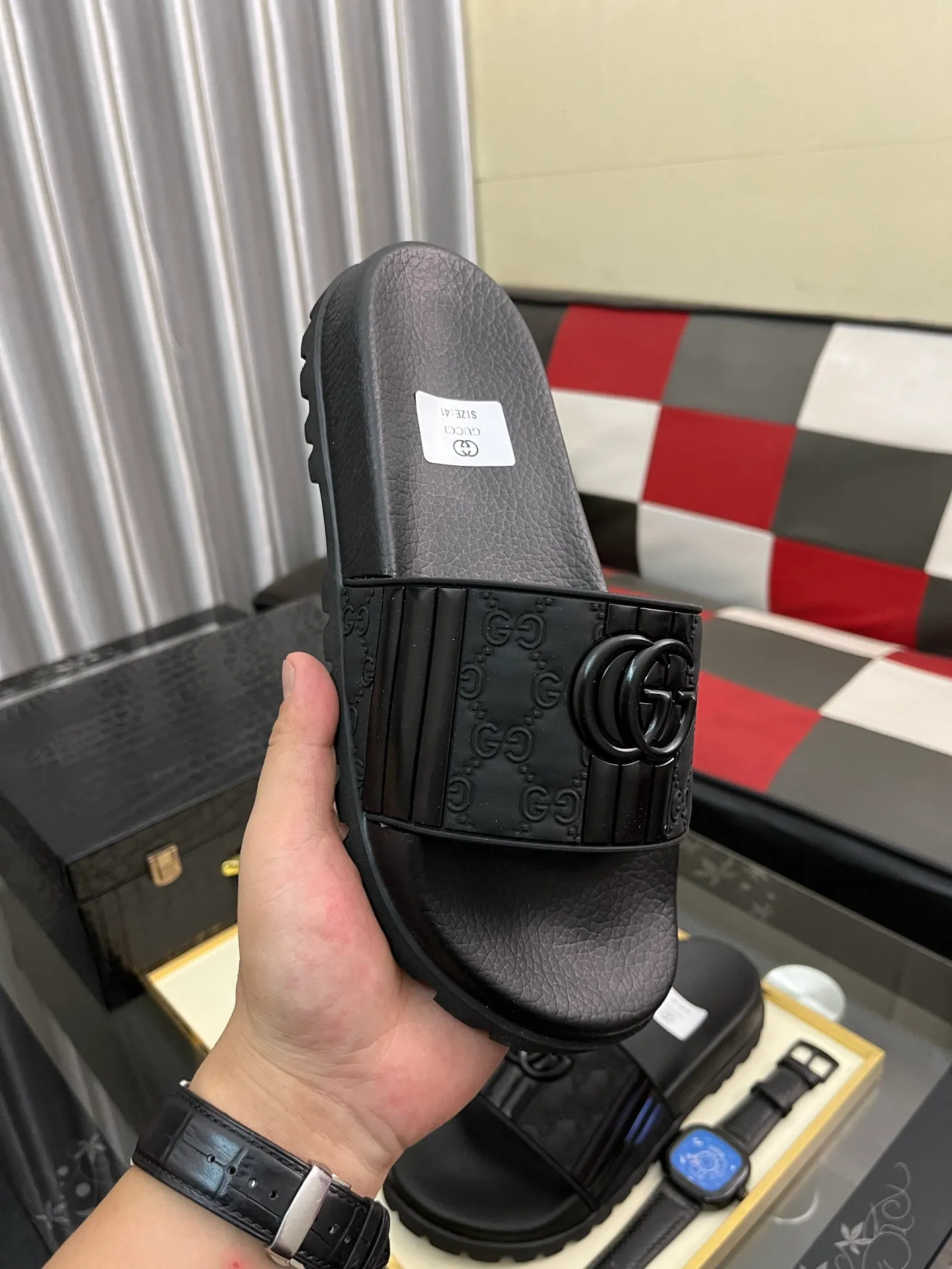 Men's men's shoes💰260⌚️⌚️ＧＵＣＣＩ.Gucci.Official website 1:1 popular slippers hot sale! Original original material 🩴 SIZE: 38-46 (45.46 non-refundable)